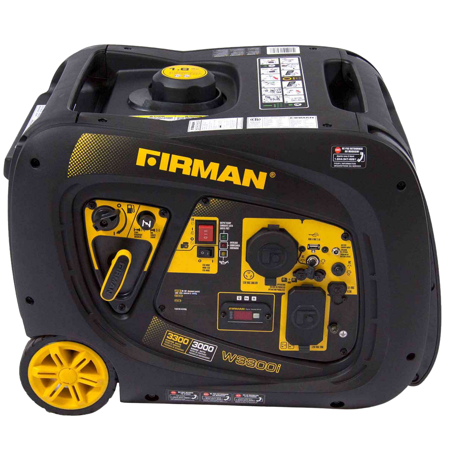Firman W03082 3000W/3300W 30 Amp Electric Start Gas Inverter Generator New